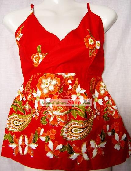 インドのボヘミアの民俗ハンド刺繍ドレス - 純愛