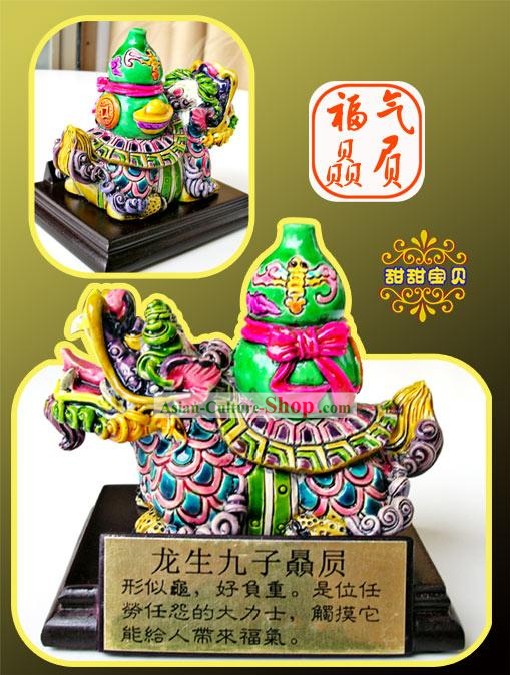 Cerâmica chinesa clássica Estátuas Cochin Nove Filhos do Dragão Xi-Bi