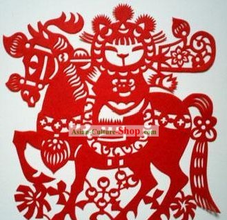 Paper Cuts chinoise Enfant Cheval Classics-Lucky