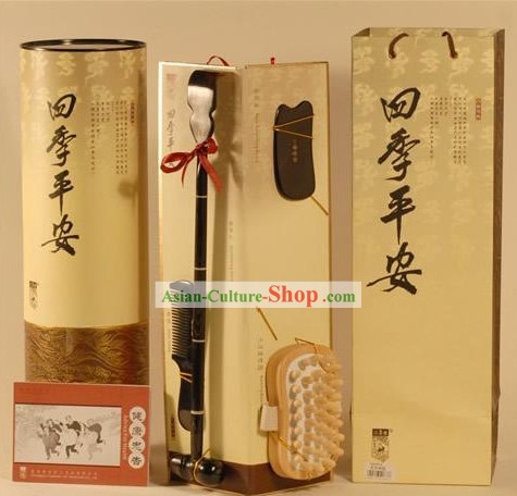 Chinese Carpenter Tan Hand Made 4 Pieces Parents Gift Set