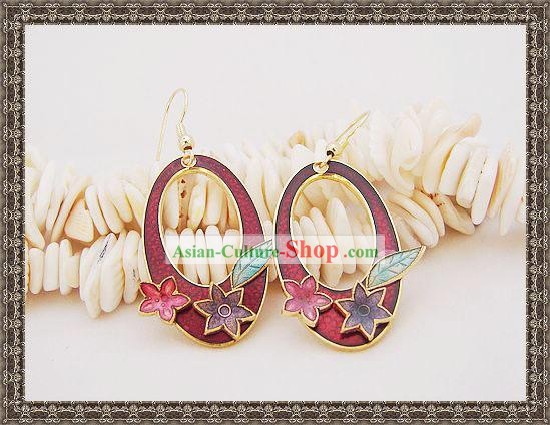 Chinese Ancient Mandarin Style Earrings-Red Lady
