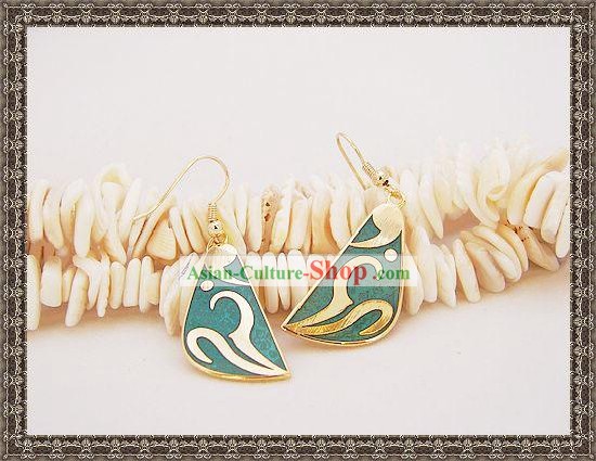 Chinese Classic Cloisonne Earrings-Beauty