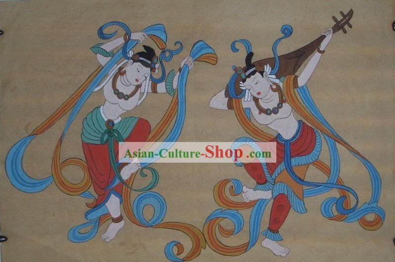 Chinesischen Dunhuang Fresto Painting-Dancing Buddha