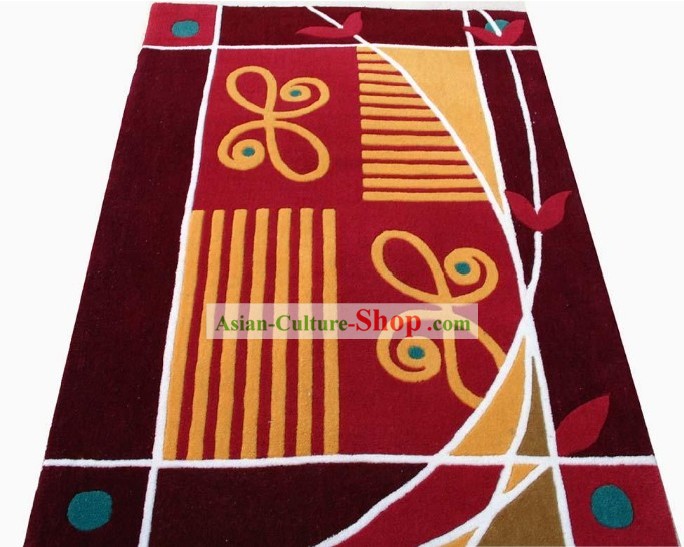 Decoración, arte chino hizo Mariposa alfombra (90cm * 150cm)