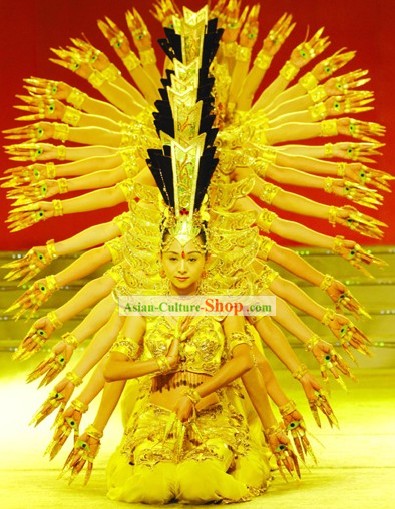 Ancient Dunhuang Fei Tian Flying Fairy Thousands Hands Kwan Yin Dance Costume