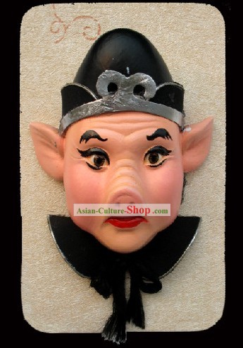 Handcrafted Peking Opera Decoração Máscara de suspensão - Ba Zhu Jie do Journey Ocidental
