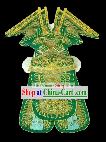 Professiona Beijing Opera Costumes - Da Kao with Golden Embroidery for Men