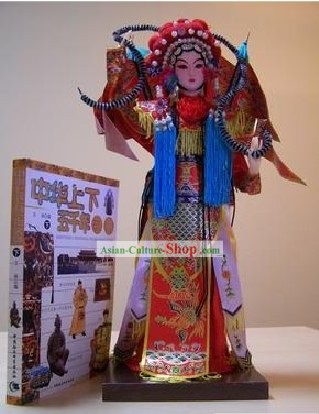 Handmade Peking Silk Figurine Doll - Mu Guiying