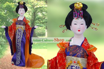 手作り北京シルクの置物人形 - 唐の美し女帝2