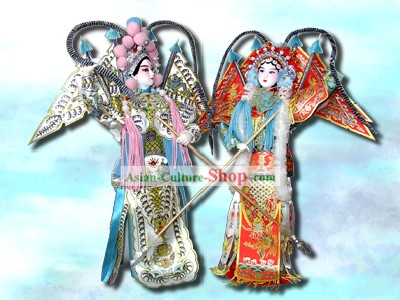 Handmade Peking Silk Figurine Doll - Opera Helden