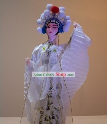 手作り北京シルクの置物人形 - 白い蛇伝説