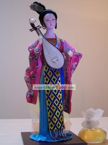 Handmade Peking Silk Figurine Doll - Tang Dynasty Schönheit