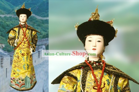 Große Handmade Peking Silk Figurine Doll - Qing-Dynastie Kaiserin