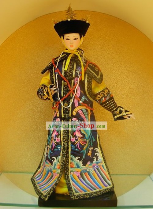 Große Handmade Stickerei Peking Silk Figurine Holzpuppen - Ming-Dynastie Kaiserin