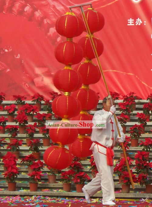 Feliz Festival Celebration 12 Sorte lanternas vermelhas Set