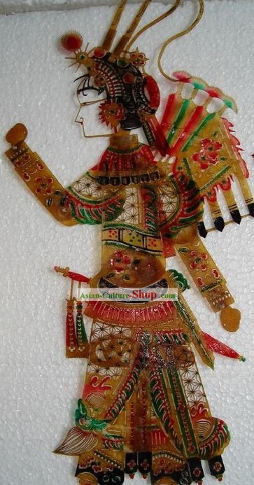 中国の伝統ハンド彫り影絵 - 女性ヒーロー（ダ花王）