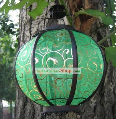 Chinês antigo estilo Silk Ferro Lantern - Phoenix Cauda