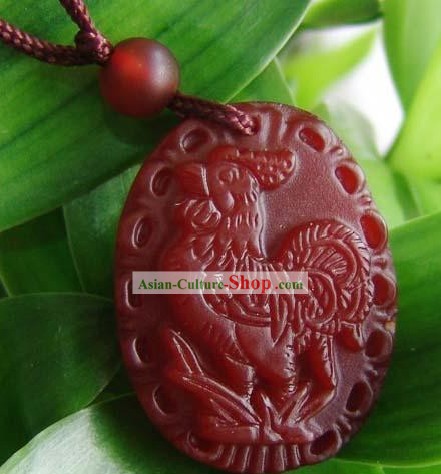 Traditionelles Chinesisch Huhn Top Red Jade Charm