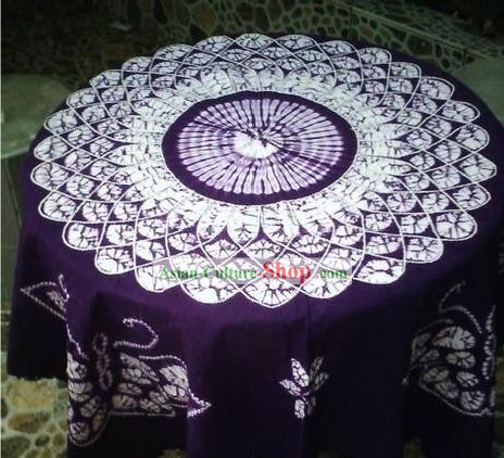 Clásica china Batik Mantel-Amor de la mariposa 2 de la flor