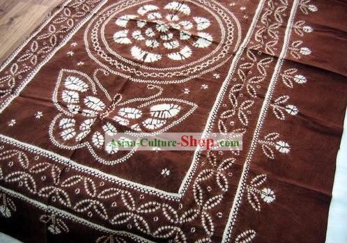 Chinese Classical Large Batik Tablecloth-Butterfly love Flower 6