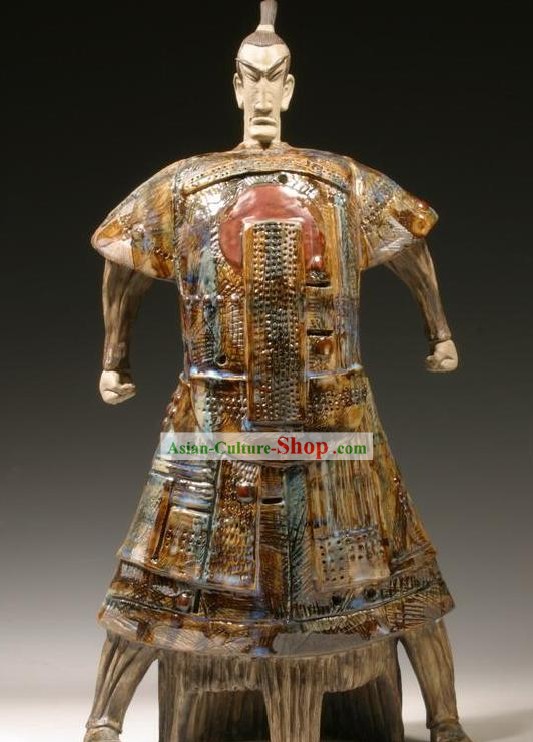 Cinese classico Shiwan Ceramica Statua Arts Collection - eroe senza nome