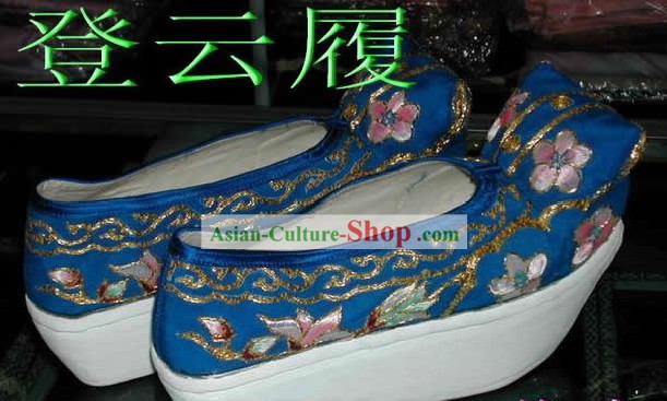 Chinesische Peking Classical Opera Schuhe mit dicken Sohlen für Frauen