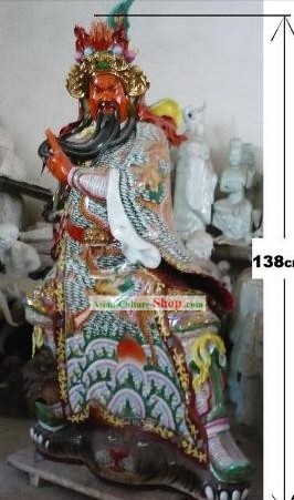 138cm de alto Impresionante cerámica china Shiwan Gwan Estatua de Falun