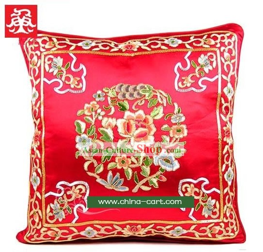 Лаки Красной Руки Вышитые подушки Обложка Цветок китайской традиционной свадьбы