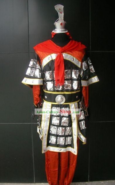 Chinese Classical Knight Costumes and Hat Complete Set