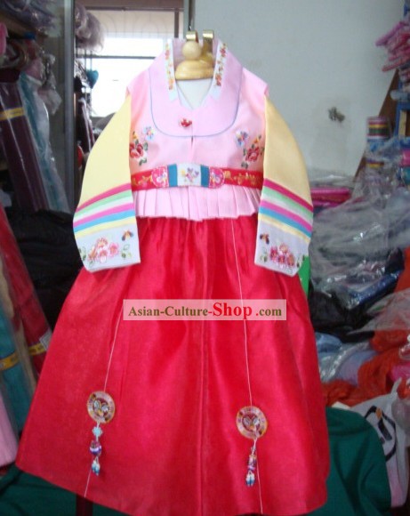Верховный Корейский Традиционный ханбок Платье для девочек