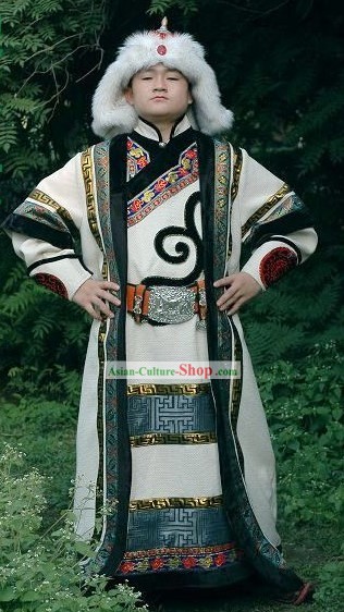 Supreme Chinese Minority Classical Clothing and Hat Complete Set
