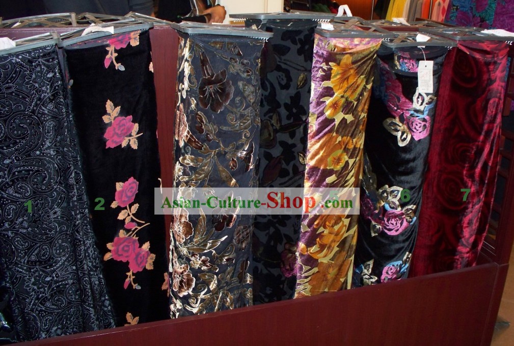 Chinese Classical Traditional Rui Fu Xiang Velvet Textile Fabric
