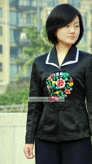 標準中国のシルクチャイナドレス（袍）オーバーコート