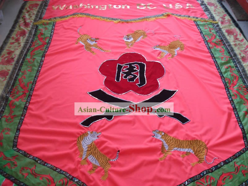 Medida tradicional china Supremo mano la bandera de Gran Banner/