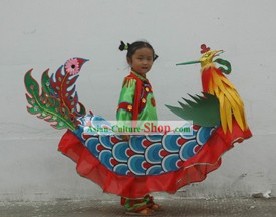 Traditionnelle Chinoise main Costumes Phoenix pour les enfants