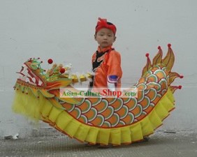 China trajes tradicionales hechos a mano para niños del dragón
