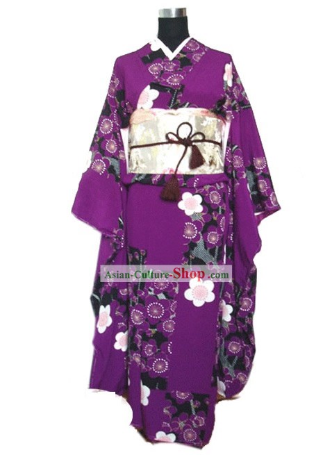 Japanese Traditional Kimono Dress - Plum Blossom