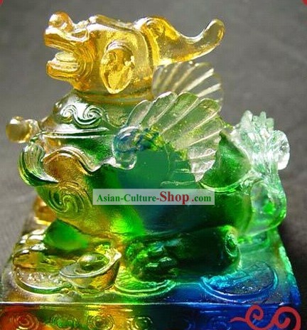 Chinese Classic Colored Glaze Pi Xiu Statue (good luck and safe)