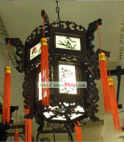 중국어 고전 목조 천장 팰리스 랜턴 - 고대 식물