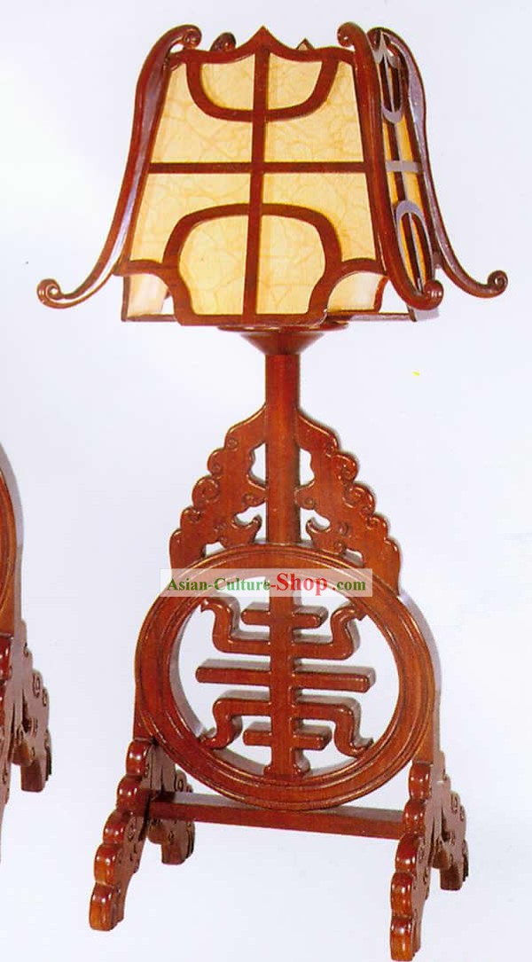 Hauteur 30 pouces large main chinoise Fabriqué Lanterne bureau en bois