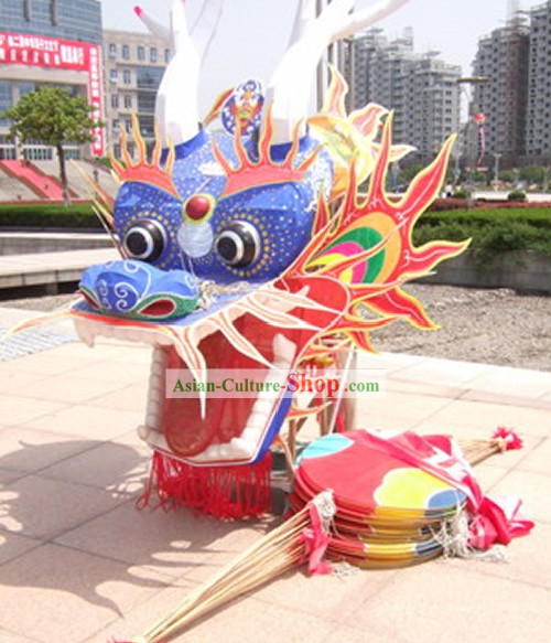 Supremo Super Mão Grande chinês feitas e pintadas Weifang Kite Dragão Set Completo