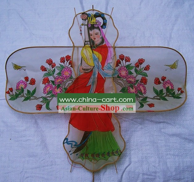 Chinese Classical Hand Made Kite - Palace Schönheit mit Blumen