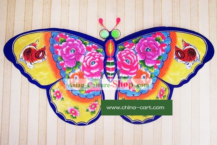 Chinoise main Weifang traditionnels peints et Made Cerf-volant - Chat et papillon