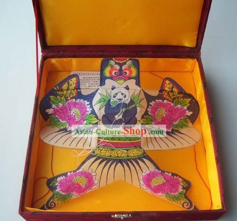 Chinoise main Weifang traditionnels peints et Made Swallow Kite - Panda