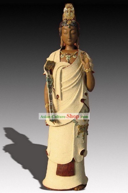 Chino clásico cerámica Shiwan Estatua Colección de Artes - Como quieras Kwan Yin