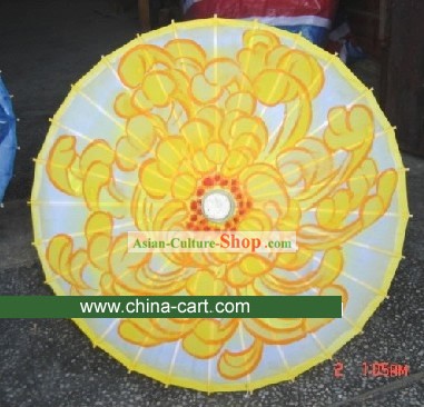 Chinesische Handmade Dance Performance Umbrella - Blühende Chrysantheme