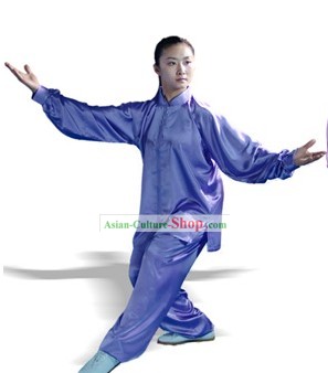 중국어 클래식 무술과 태극권 정장 (파란색)