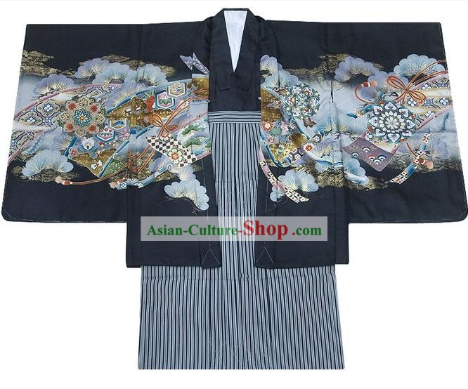 Suprema Kimono tradizionale giapponese 10 pezzi Set completo per cinque anni Boy