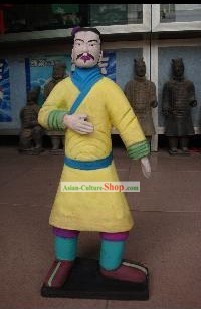 73 Inches Real Size Colored Chinese Terra Cotta Warrior Statue - Standing Archer