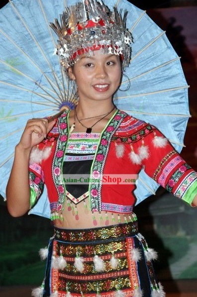 China, Miao minoría Danza Disfraces